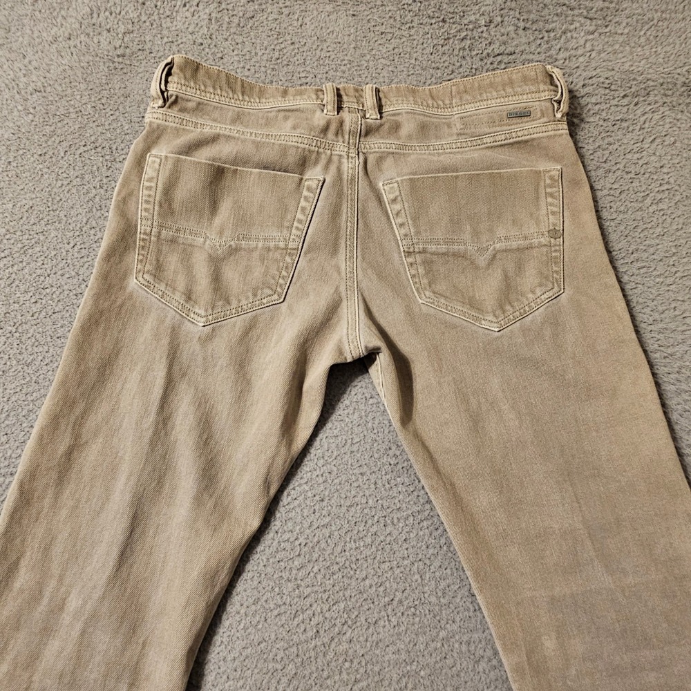 Diesel Tepphar Slim Carrot Jeans Mens 31 x 28 Tan Stretch Denim Wash 0850Y Pants